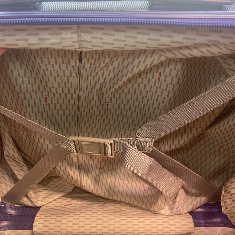 Delsey‎ Paris Luggage Carry On Underseat Suitcase Purple 14 Inch Laptop Pocket - Picture 6 of 12